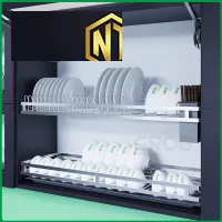 Giá bát cố định 2 tầng nan dẹt SUS304